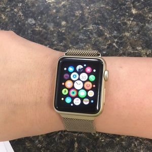 38 mm Apple Watch, series one.